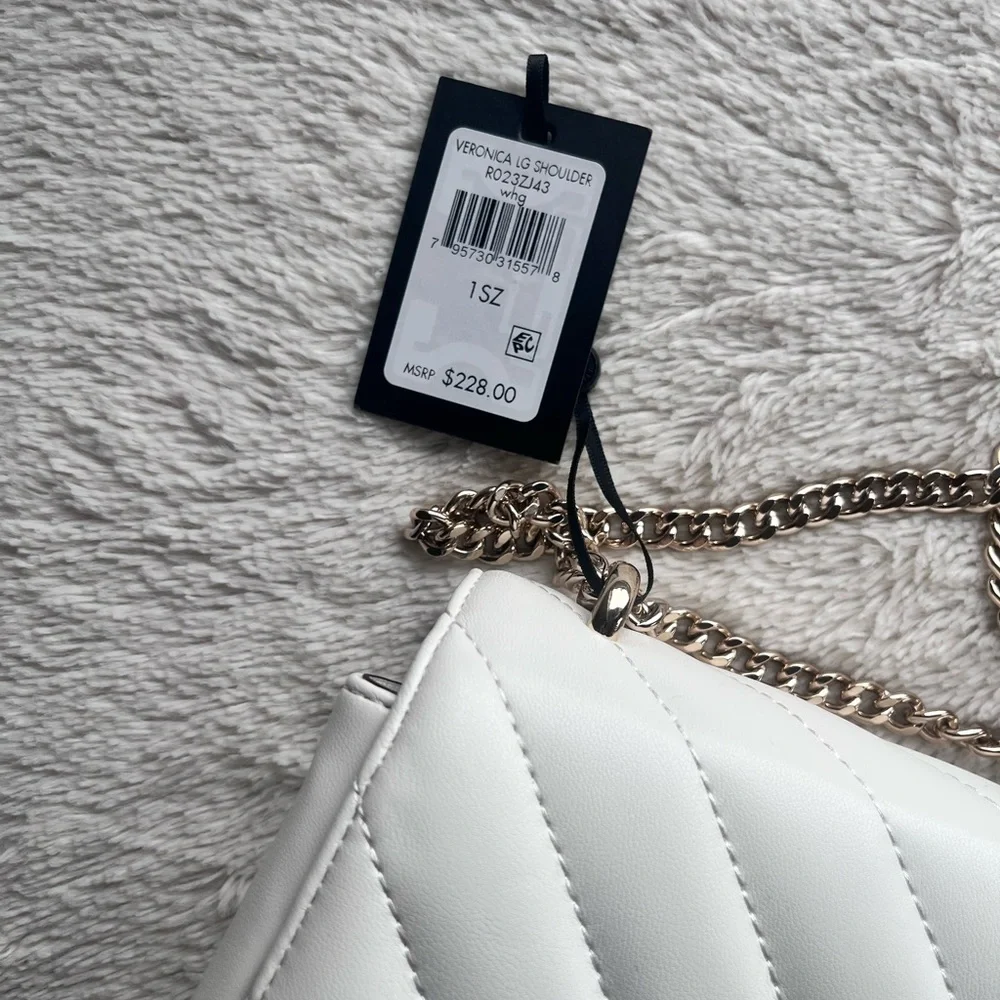 DKNY Cream Quilted Crossbody Bag - Picture 2 of 8